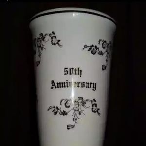 50th WEDDING ANNIVERSARY PORCELAIN VASE.